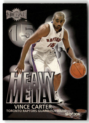 Basketball NBA Vince Carter 1999-2000 Fleer SkyBox Metal #2 of 10 H Heavy Metal Toronto Raptors Trading Card Original