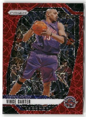 Basketball NBA Vince Carter 2024-25 Panini Prizm Basketball #295 Red Holo Laser /35 Toronto Raptors Trading Card Original