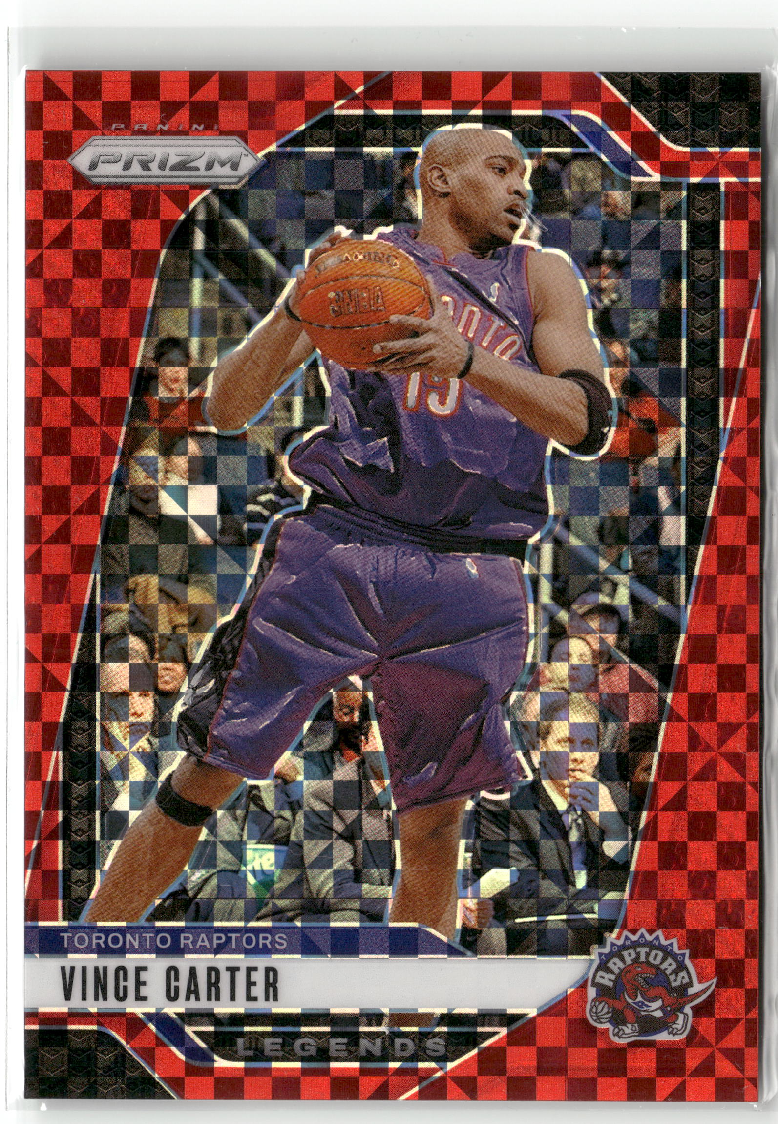 Basketball NBA Vince Carter 2024-25 Panini Prizm Basketball #295 Red Pulsar Prizm /75 Toronto Raptors Trading Card Original
