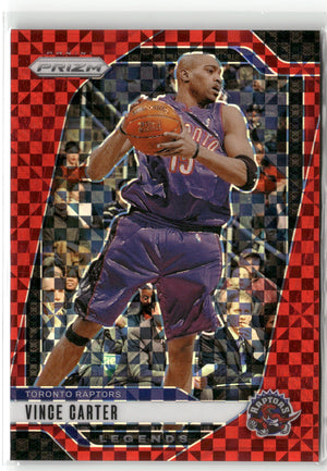 Basketball NBA Vince Carter 2024-25 Panini Prizm Basketball #295 Red Pulsar Prizm /75 Toronto Raptors Trading Card Original