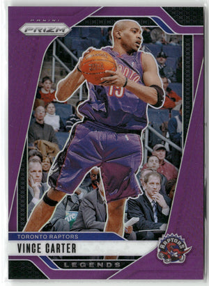 Basketball NBA Vince Carter 2024-25 Panini Prizm Basketball #295 True Purple Color Match /99 Toronto Raptors Trading Card Original