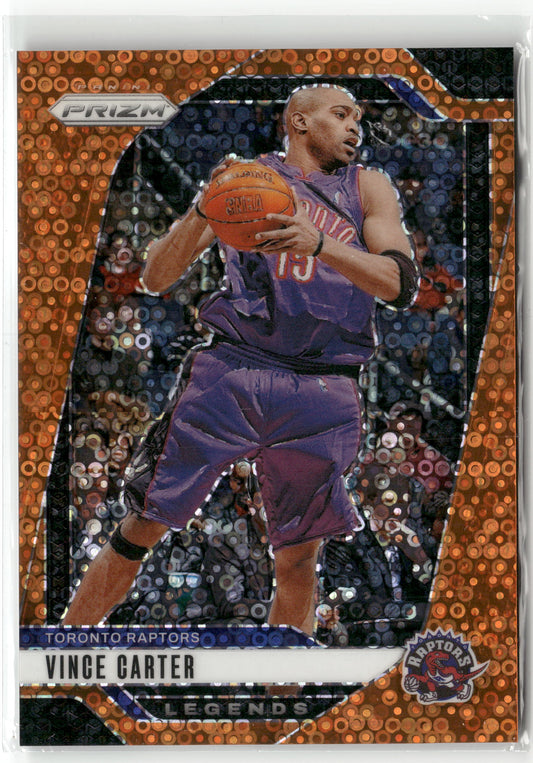 Basketball NBA Vince Carter 2024-25 Panini Prizm Basketball #295 Orange Fast Break Prizm /125 Toronto Raptors Trading Card Original