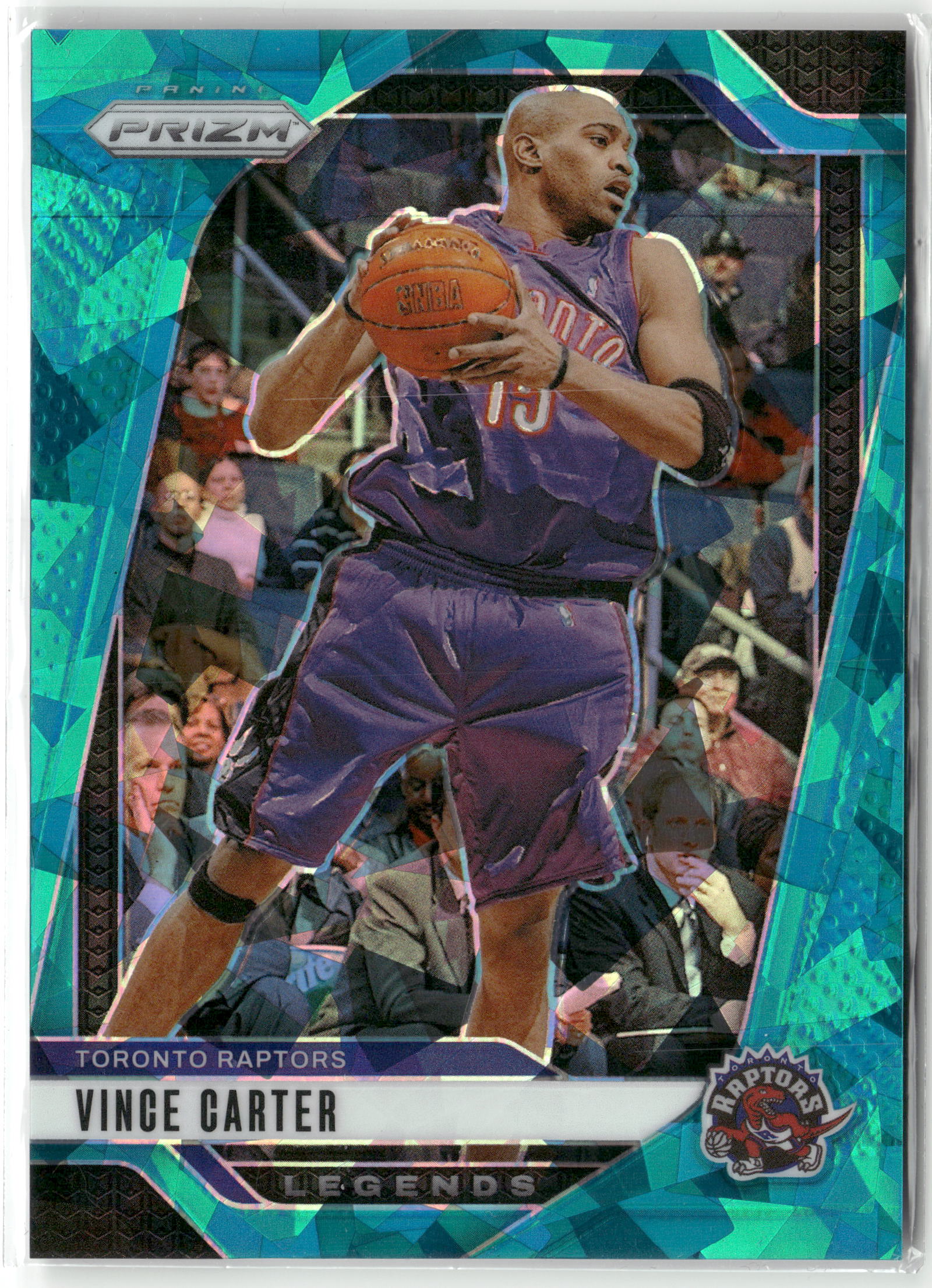 Basketball NBA Vince Carter 2024-25 Panini Prizm Basketball #295 Teal Cracked Ice Prizm /225 Toronto Raptors Trading Card Original