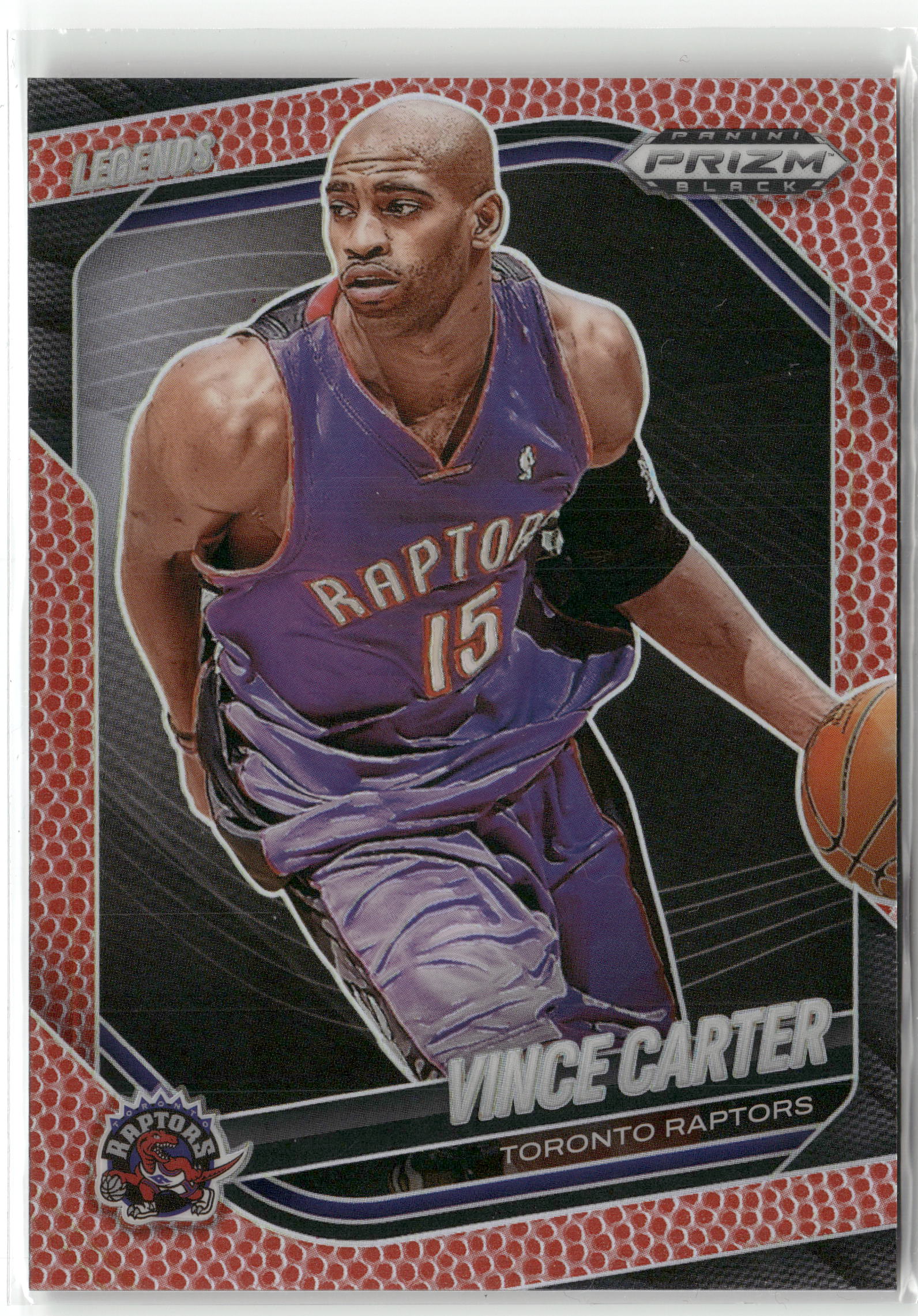 Basketball NBA Vince Carter 2024-25 Panini Prizm Black Basketball #278 Basketball Prizm /225 Toronto Raptors Trading Card Original