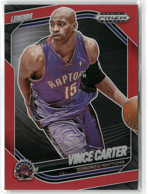 Basketball NBA Vince Carter 2024-25 Panini Prizm Black Basketball #278 True Red Prizm /299 Toronto Raptors Trading Card Original