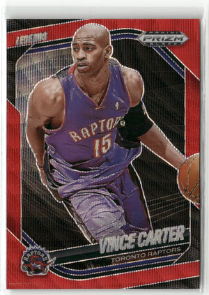 Basketball NBA Vince Carter 2024-25 Panini Prizm Black Basketball #278 Red Wave Prizm Toronto Raptors Trading Card Original