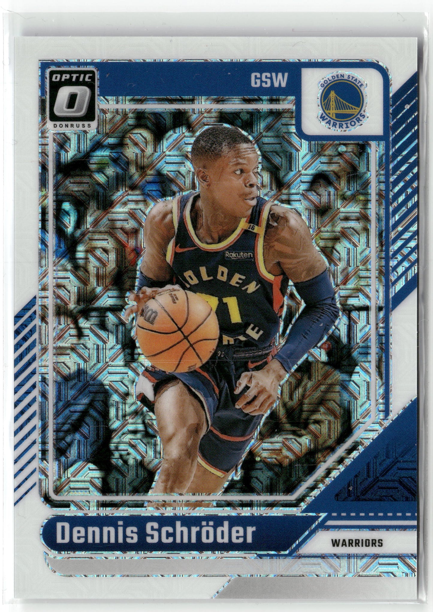 Basketball NBA Dennis Schröder 2024-25 Panini Donruss Optic Basketball #84 White Mojo Prizm /48 Golden State Warriors Trading Card Original