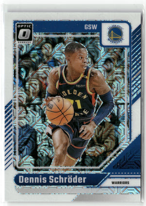 Basketball NBA Dennis Schröder 2024-25 Panini Donruss Optic Basketball #84 White Mojo Prizm /48 Golden State Warriors Trading Card Original