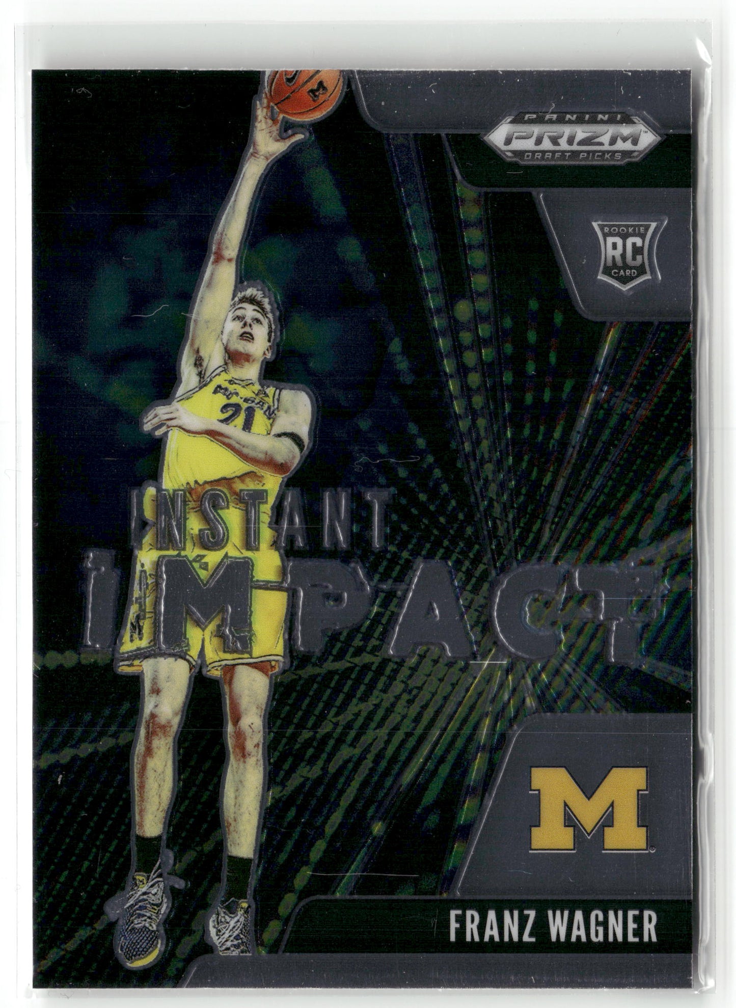Basketball NBA Franz Wagner 2021 Panini Prizm Draft Picks #7 Michigan Wolverines Rookie Card RC Trading Card Original
