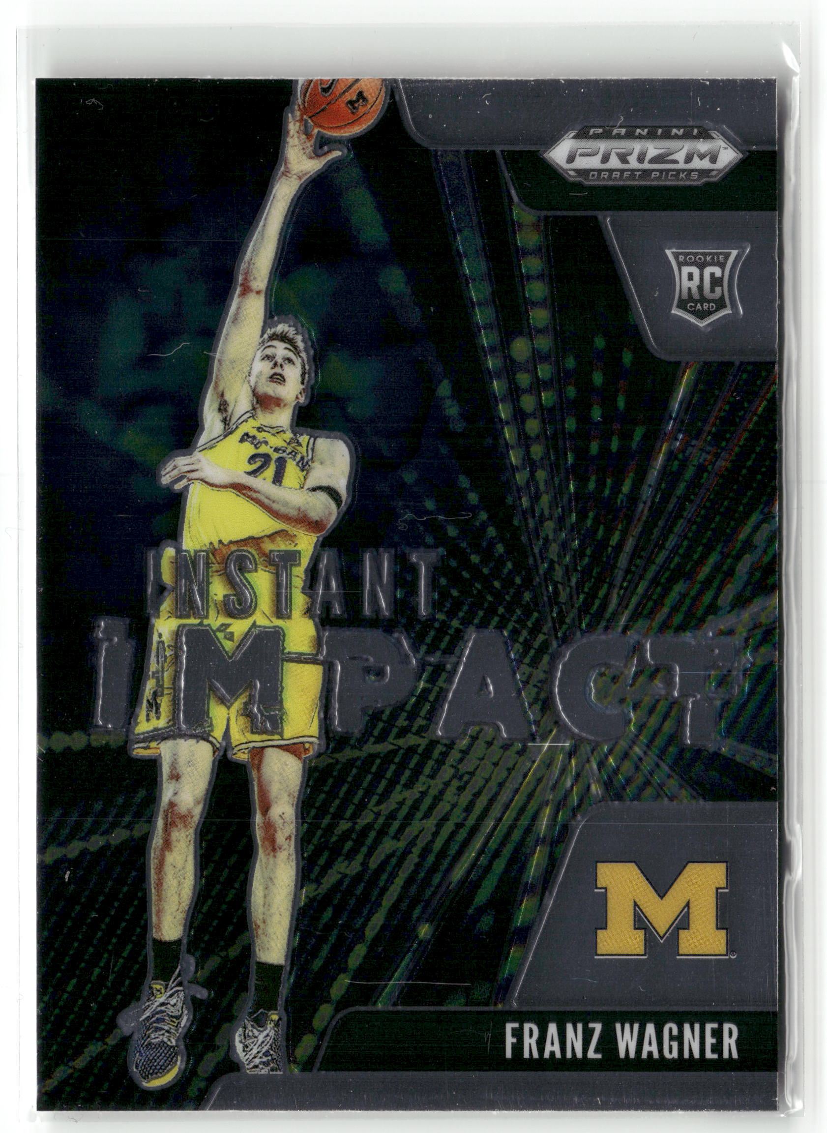 Basketball NBA Franz Wagner 2021 Panini Prizm Draft Picks #7 Michigan Wolverines Rookie Card RC Trading Card Original