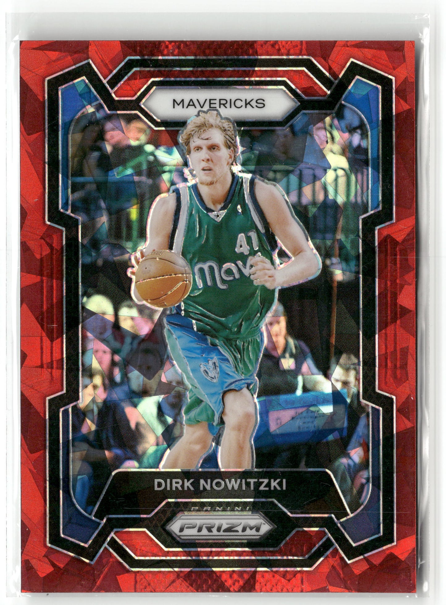 Basketball NBA Dirk Nowitzki 2023-24 Panini Prizm Basketball #187 Red Cracked Ice Dallas Mavericks Trading Card Original