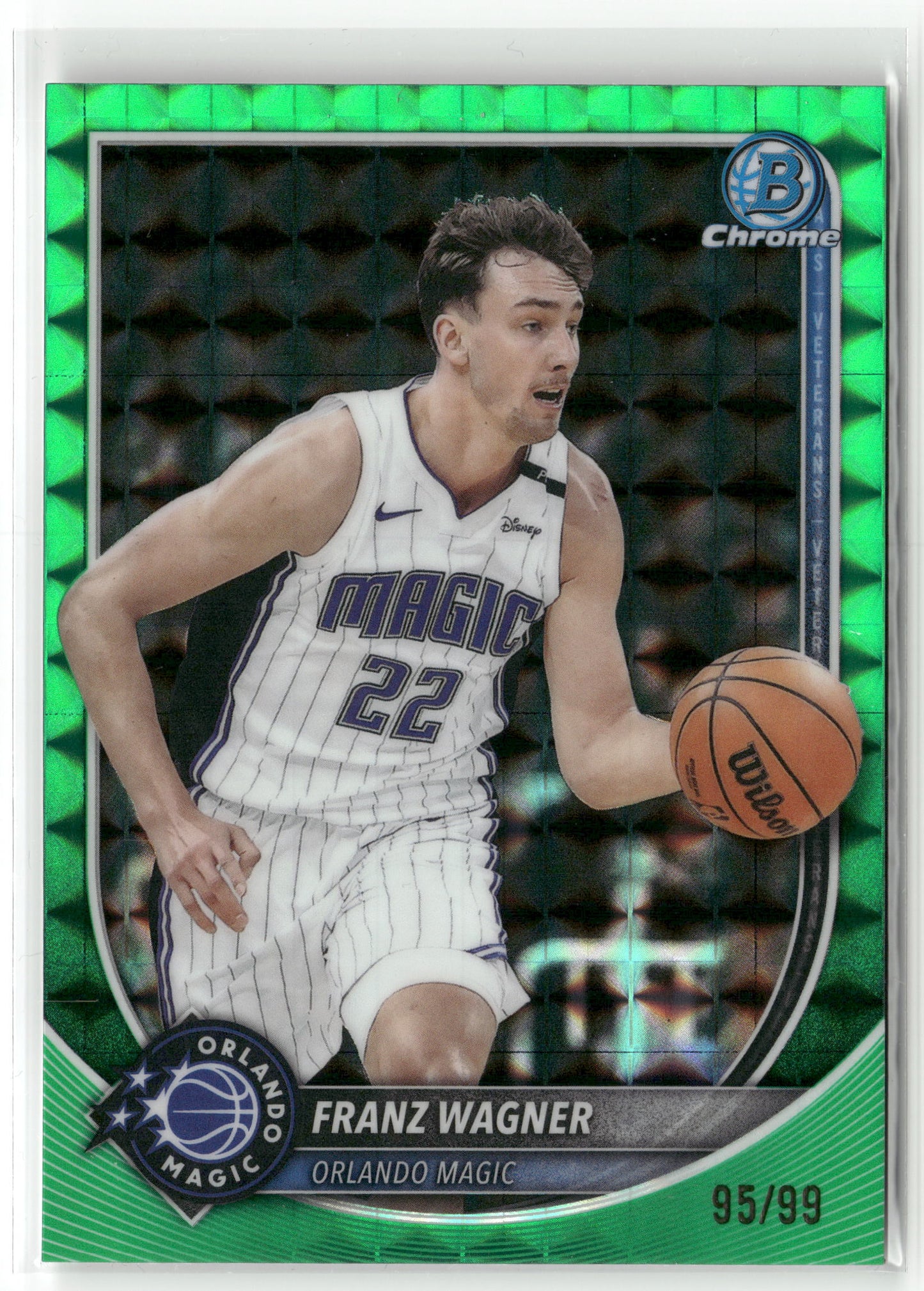 Basketball NBA Franz Wagner 2024-25 Bowman Chrome #BCV-95 Orlando Magic Trading Card Original