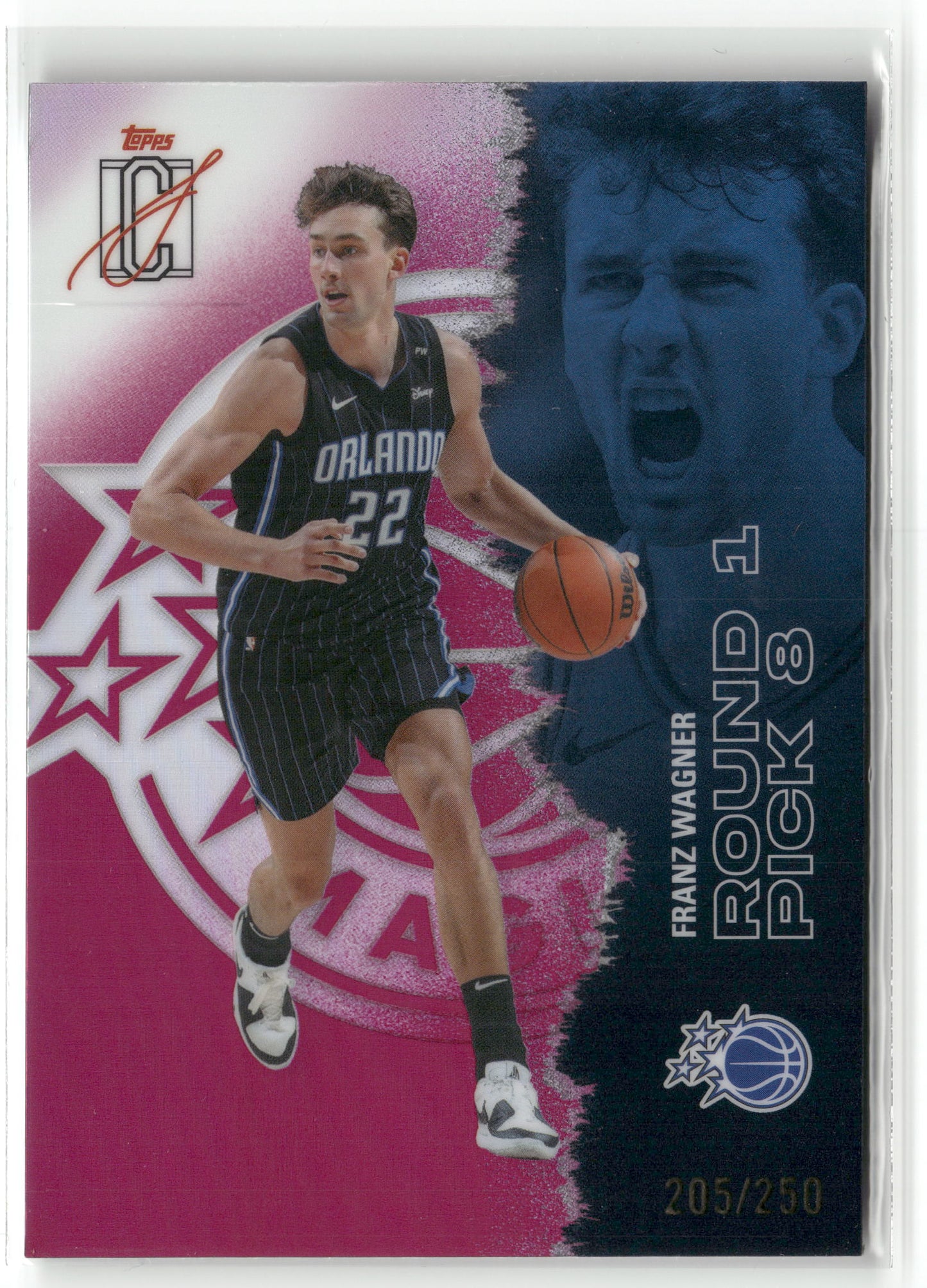 Basketball NBA Franz Wagner 2025-26 Topps Signature Class #90 Magenta /250 Orlando Magic Trading Card Original