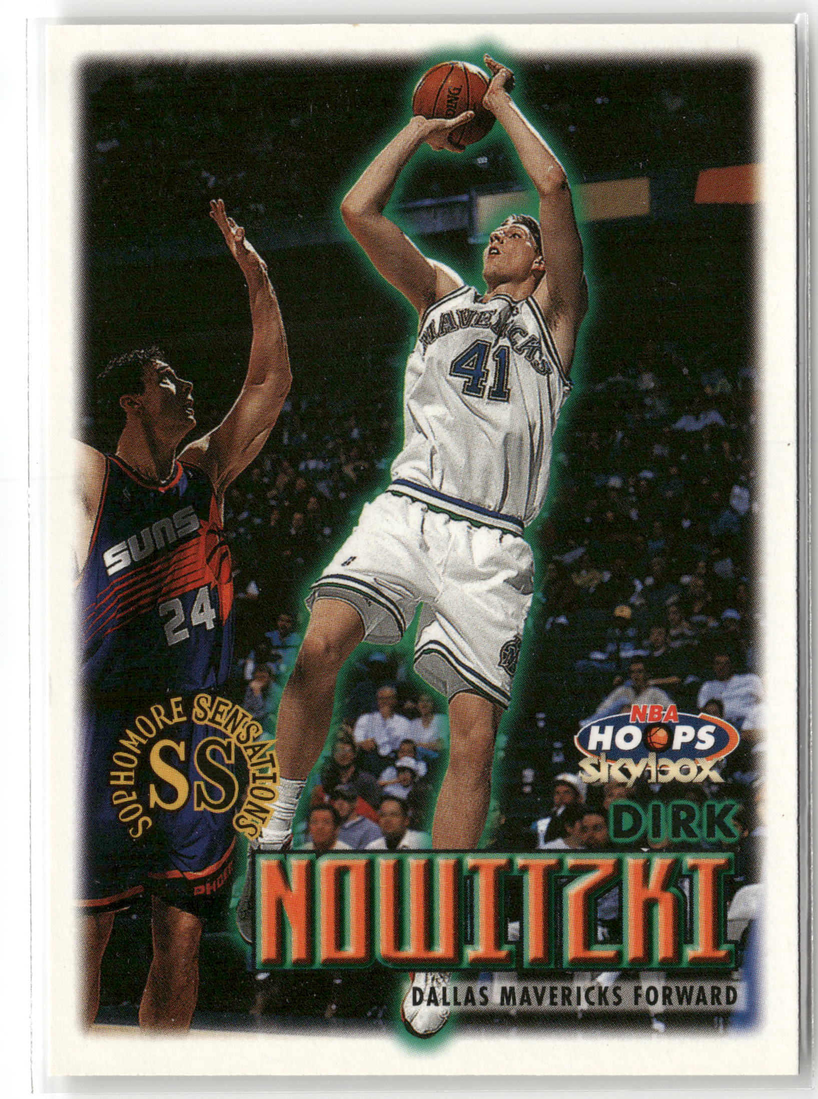 Basketball NBA Dirk Nowitzki 1999-00 NBA Hoops Skybox #98 Dallas Mavericks Trading Card Original