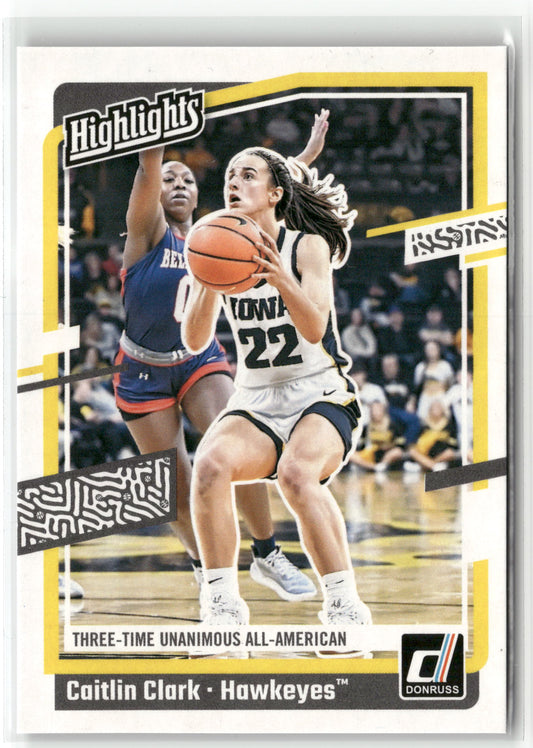 Basketball NBA Caitlin Clark 2024 Panini Donruss Caitlin Clark Collection #H12 Iowa Hawkeyes Trading Card Original