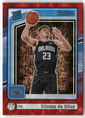 Basketball NBA Tristan da Silva 2024-25 Panini Donruss Basketball #203 Red Rookie Card Orlando Magic Rookie Card RC Trading Card Original