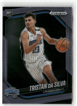 Basketball NBA Tristan Da Silva 2024-25 Panini Prizm Black Basketball #87 Base Rookie Card Orlando Magic Rookie Card RC Trading Card Original