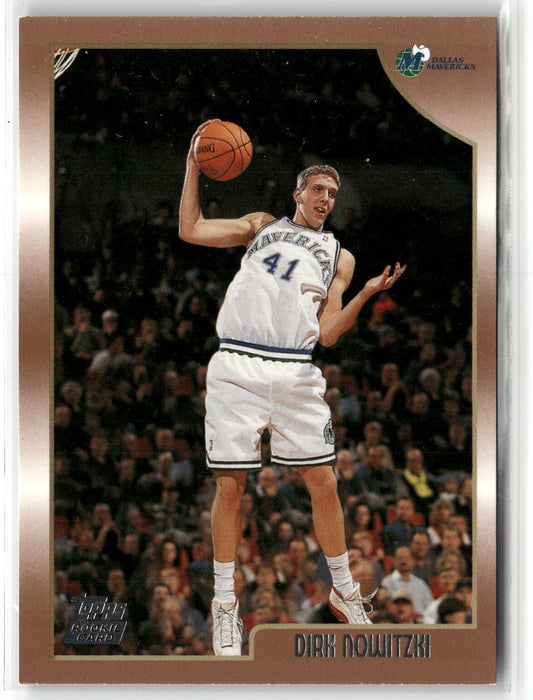 Basketball NBA Dirk Nowitzki 1998 Topps Basketball #154 Rookie Card Dallas Mavericks Rookie Card RC Trading Card Original