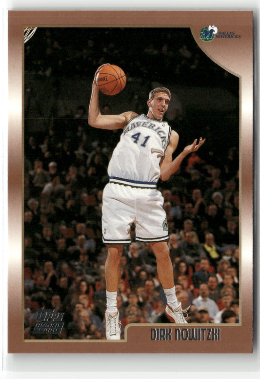 Basketball NBA Dirk Nowitzki 1998 Topps Basketball #154 Rookie Card Dallas Mavericks Rookie Card RC Trading Card Original