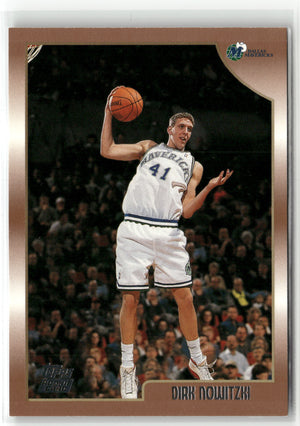 Basketball NBA Dirk Nowitzki 1998 Topps Basketball #154 Rookie Card Dallas Mavericks Rookie Card RC Trading Card Original