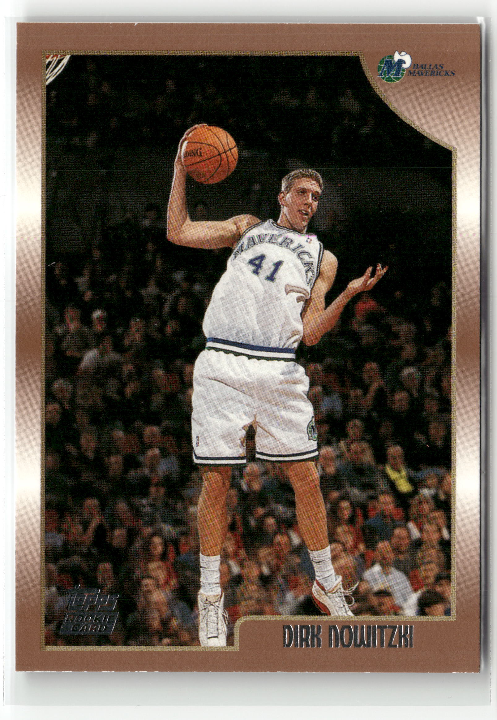 Basketball NBA Dirk Nowitzki 1998 Topps Basketball #154 Rookie Card Dallas Mavericks Rookie Card RC Trading Card Original