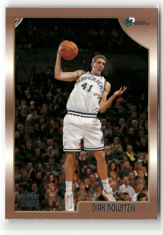 Basketball NBA Dirk Nowitzki 1998 Topps Basketball #154 Rookie Card Dallas Mavericks Rookie Card RC Trading Card Original