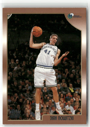 Basketball NBA Dirk Nowitzki 1998 Topps Basketball #154 Rookie Card Dallas Mavericks Rookie Card RC Trading Card Original
