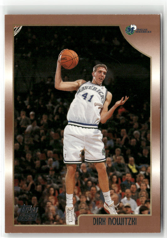Basketball NBA Dirk Nowitzki 1998 Topps Basketball #154 Rookie Card Dallas Mavericks Rookie Card RC Trading Card Original