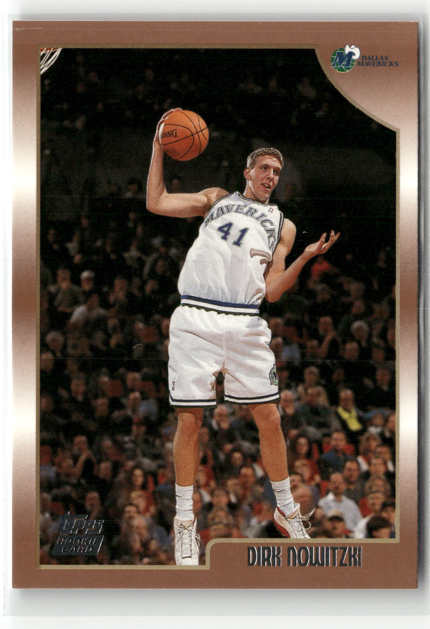 Basketball NBA Dirk Nowitzki 1998 Topps Basketball #154 Rookie Card Dallas Mavericks Rookie Card RC Trading Card Original