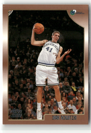 Basketball NBA Dirk Nowitzki 1998 Topps Basketball #154 Rookie Card Dallas Mavericks Rookie Card RC Trading Card Original
