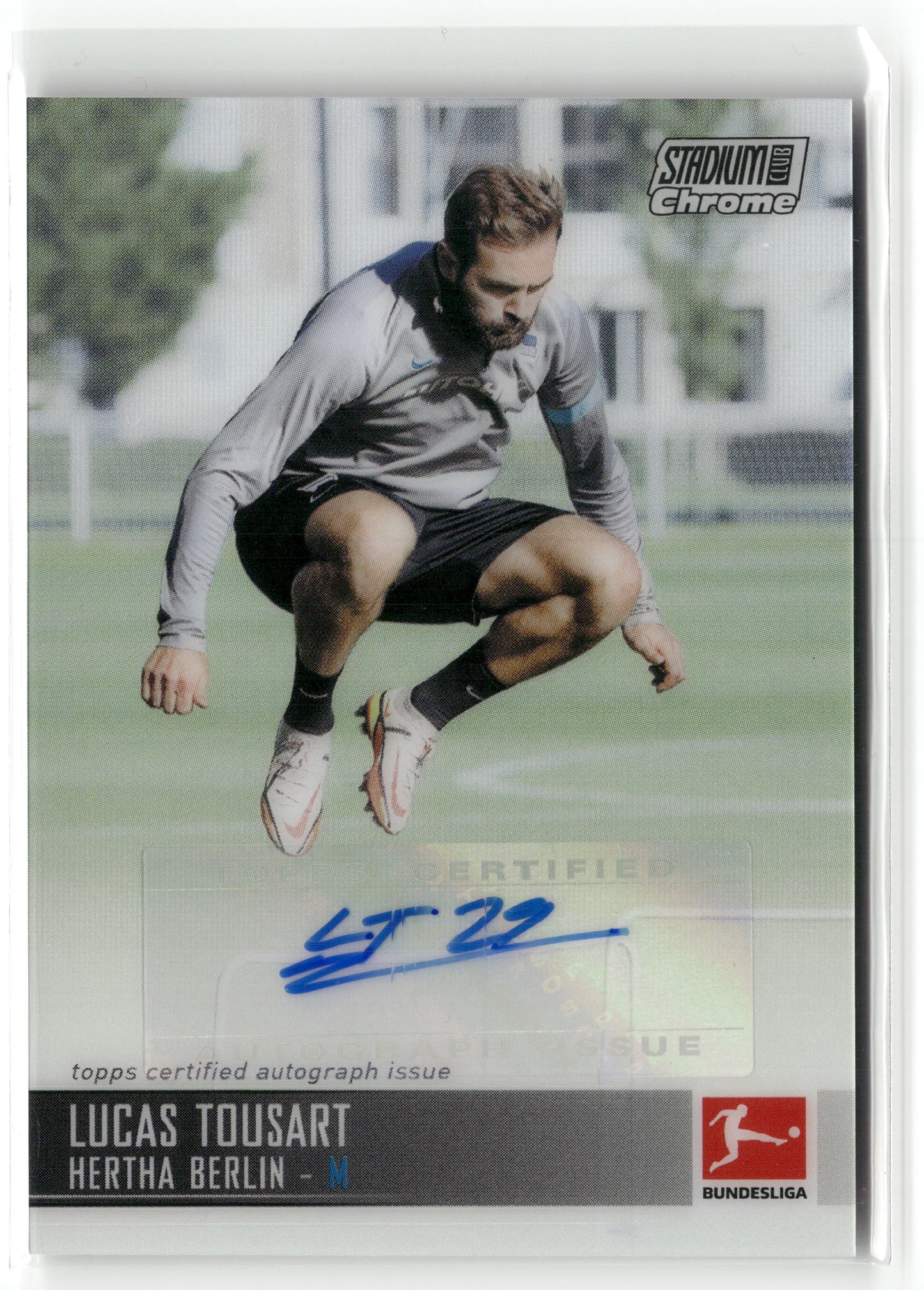 Fußball Lucas Tousart 2021/22 Topps Stadium Club Chrome Bundesliga #CAC-LT Auto Hertha Berlin Trading Card Original