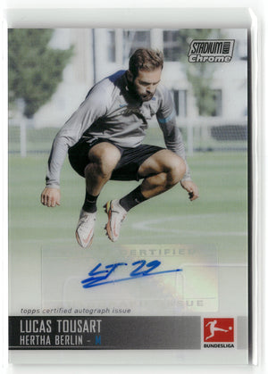 Fußball Lucas Tousart 2021/22 Topps Stadium Club Chrome Bundesliga #CAC-LT Auto Hertha Berlin Trading Card Original