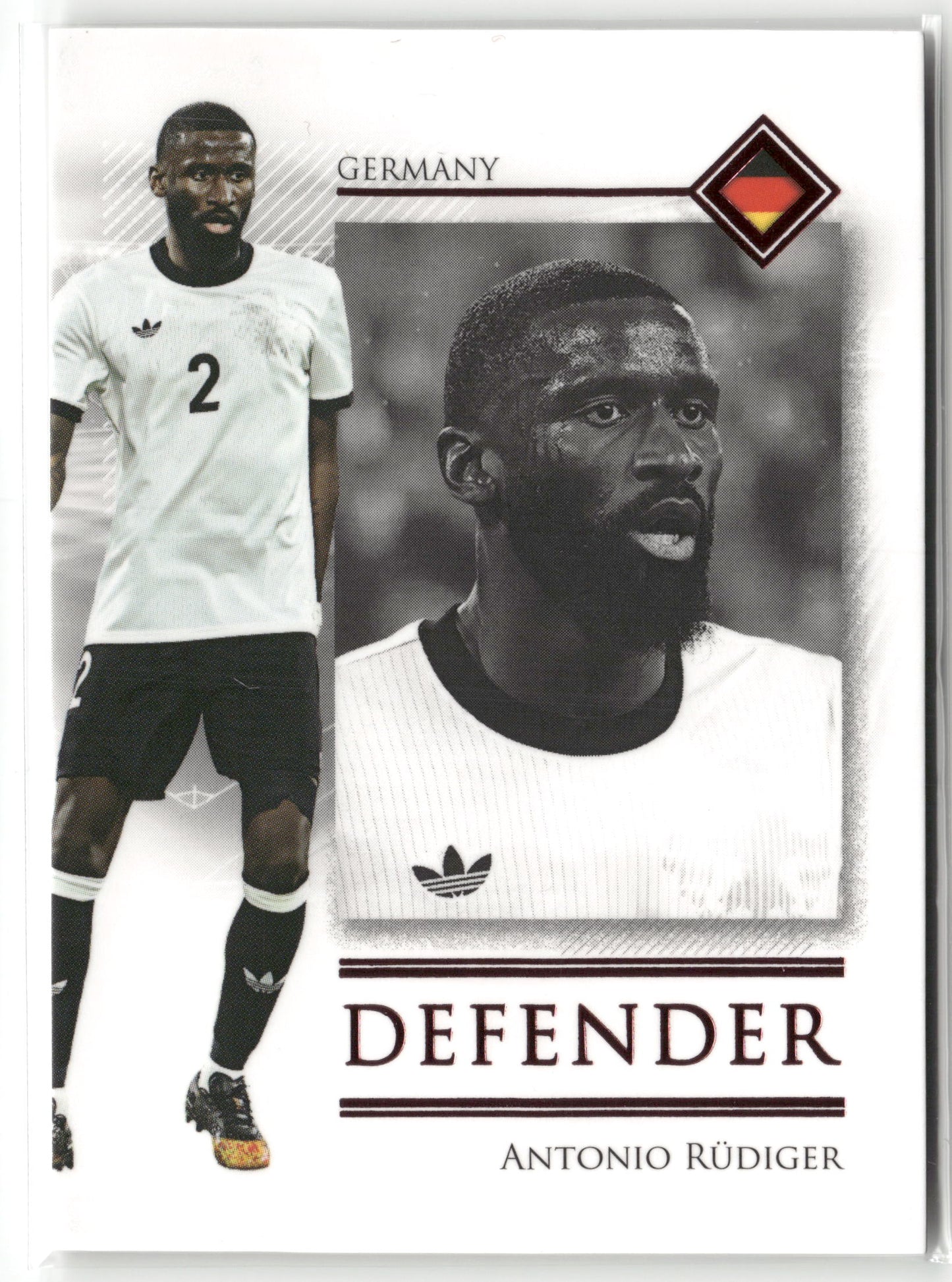 Fußball Antonio Rüdiger 2025 Futera Unique #024 Pink /55 Germany Trading Card Original