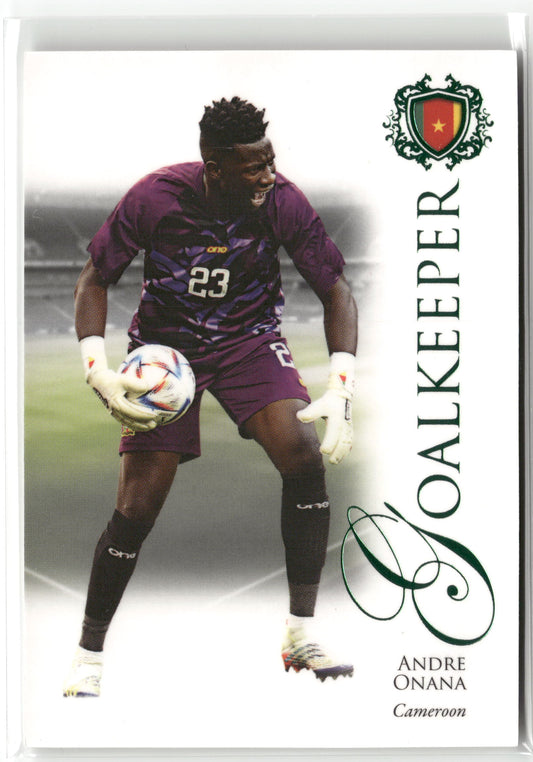 Fußball Andre Onana Futera Unique 2023 #005 Green /20 Cameroon Trading Card Original