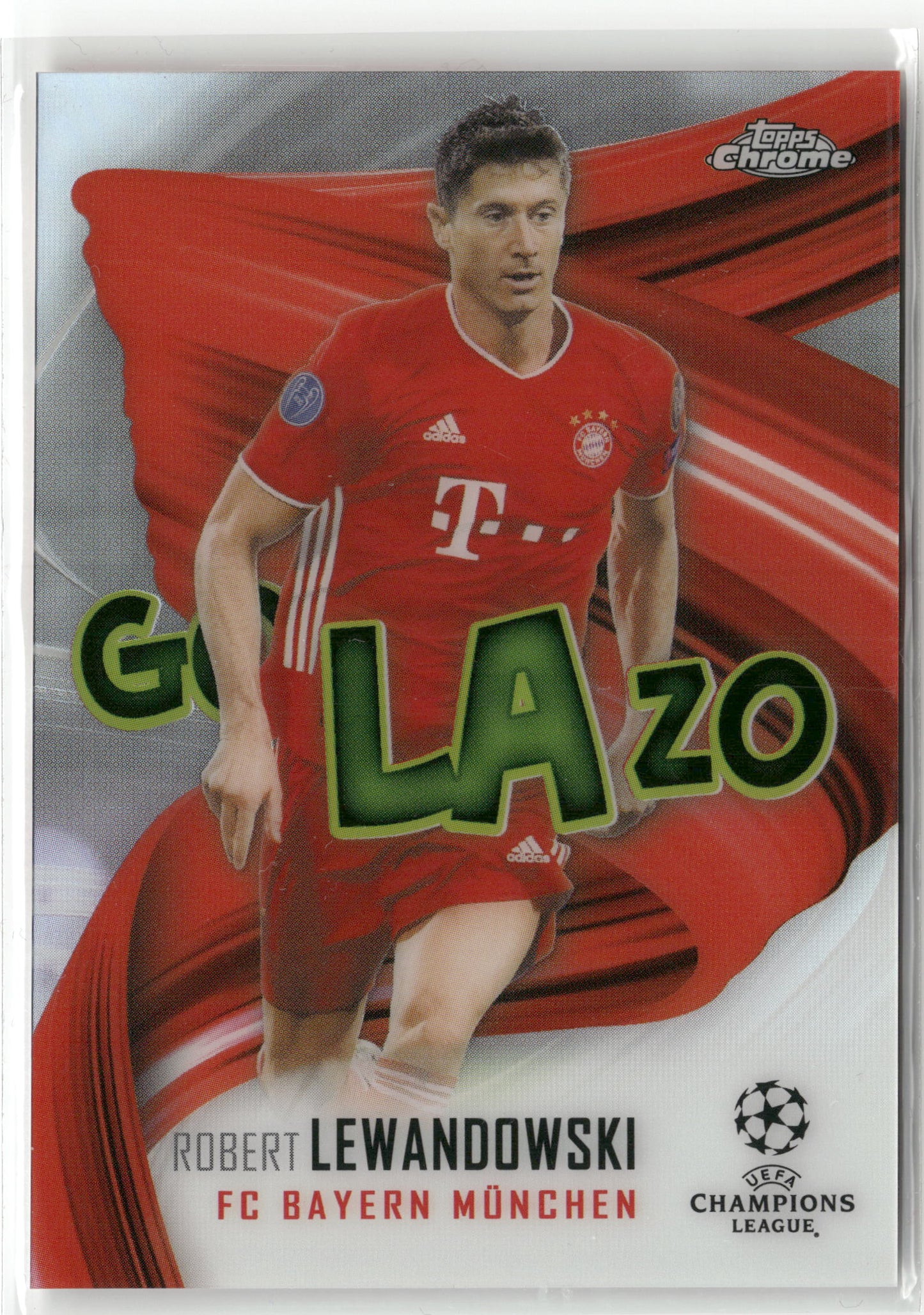 Fußball Robert Lewandowski 2020-21 Topps Chrome UEFA Champions League #GOL-RL Golazo FC Bayern München Trading Card Original