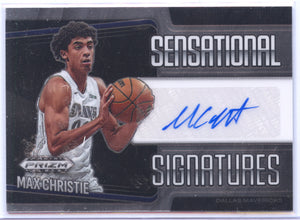 Basketball NBA Max Christie 2024-25 Panini Prizm Black Basketball #SS-MAX Sensational Signatures Dallas Mavericks Trading Card Original