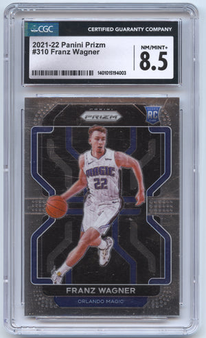 Basketball NBA Franz Wagner 2021-22 Panini Prizm Basketball #310 Base CGC 8.5 Orlando Magic Rookie Card RC Trading Card Original