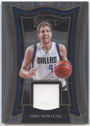 Basketball NBA Dirk Nowitzki 2020-21 Panini Select Basketball #SS-DNW Game Worn Relic Dallas Mavericks Trading Card Original