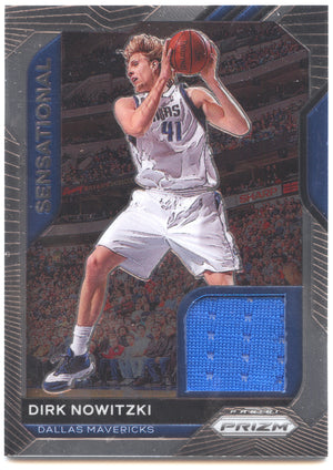 Basketball NBA Dirk Nowitzki 2020-21 Panini Prizm Basketball #SSW-DNW Game-Worn Relic Dallas Mavericks Trading Card Original