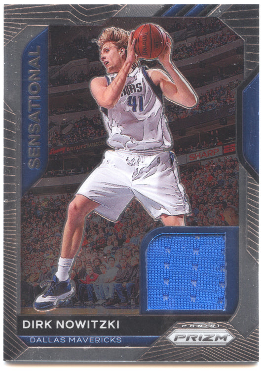 Basketball NBA Dirk Nowitzki 2020-21 Panini Prizm Basketball #SSW-DNW Game-Worn Relic Dallas Mavericks Trading Card Original