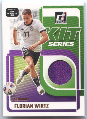 Fußball Florian Wirtz 2025-26 Panini Donruss Road to FIFA World Cup 26 Soccer #KS-FW Kit-Series Germany Trading Card Original