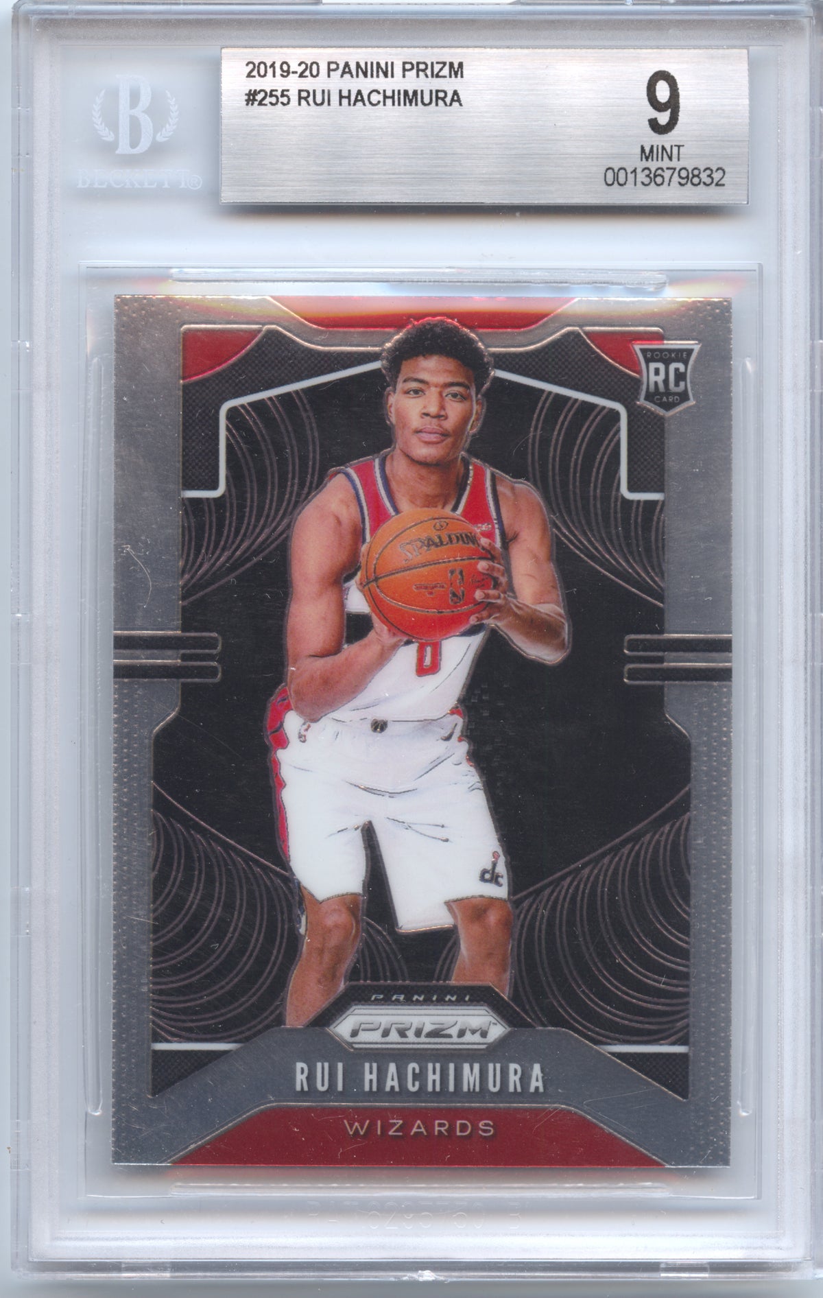 Basketball NBA Rui Hachimura Rookie - 2019-20 Panini Prizm Basketball - BGS 9 - Washington Wizards #255 Trading Card Original