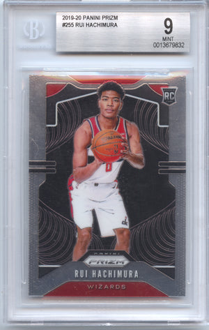 Basketball NBA Rui Hachimura Rookie - 2019-20 Panini Prizm Basketball - BGS 9 - Washington Wizards #255 Trading Card Original