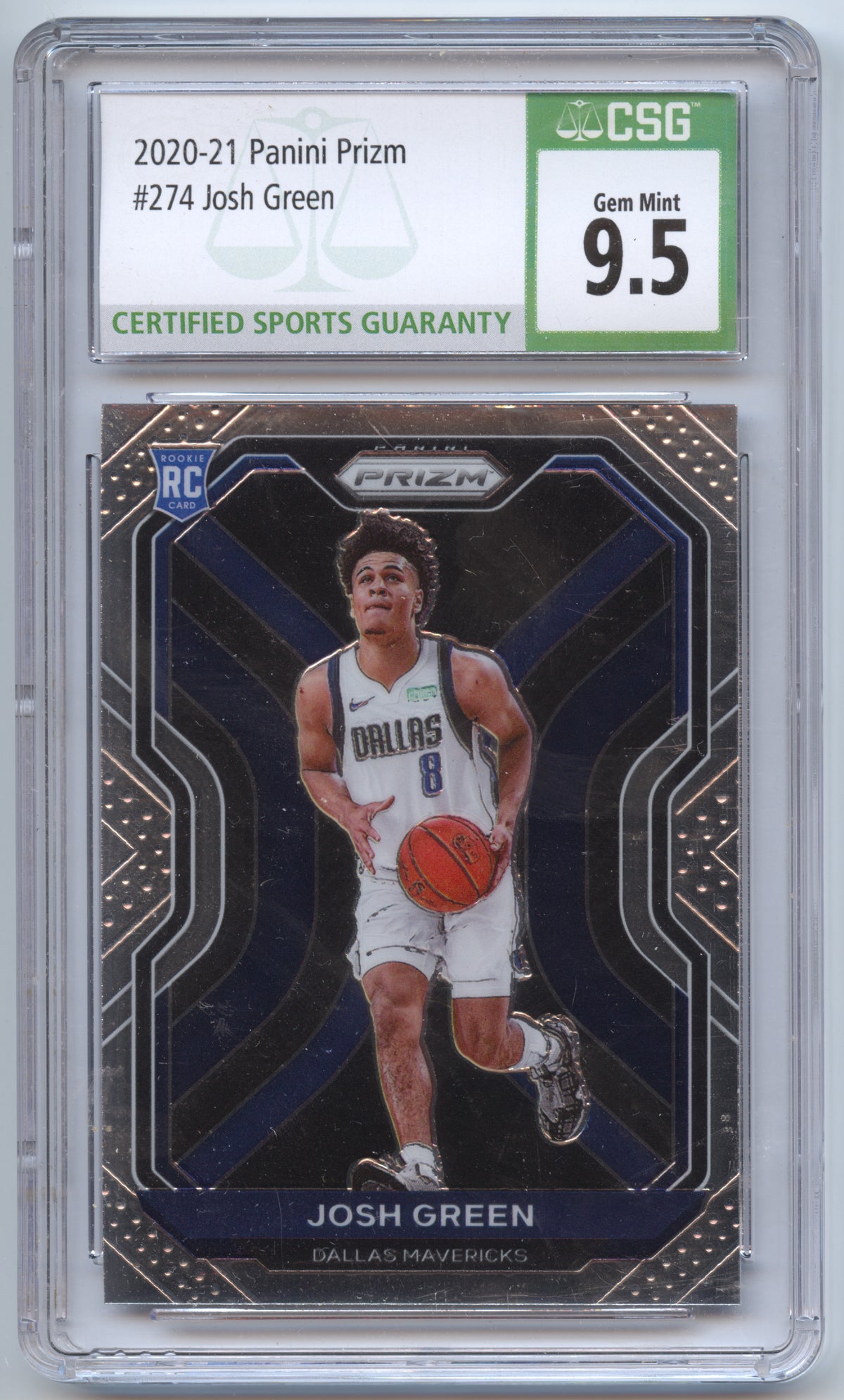 Basketball NBA Josh Green Rookie - 2020-21 Panini Prizm Basketball - CSG 9 - Dallas Mavericks #274 Trading Card Original