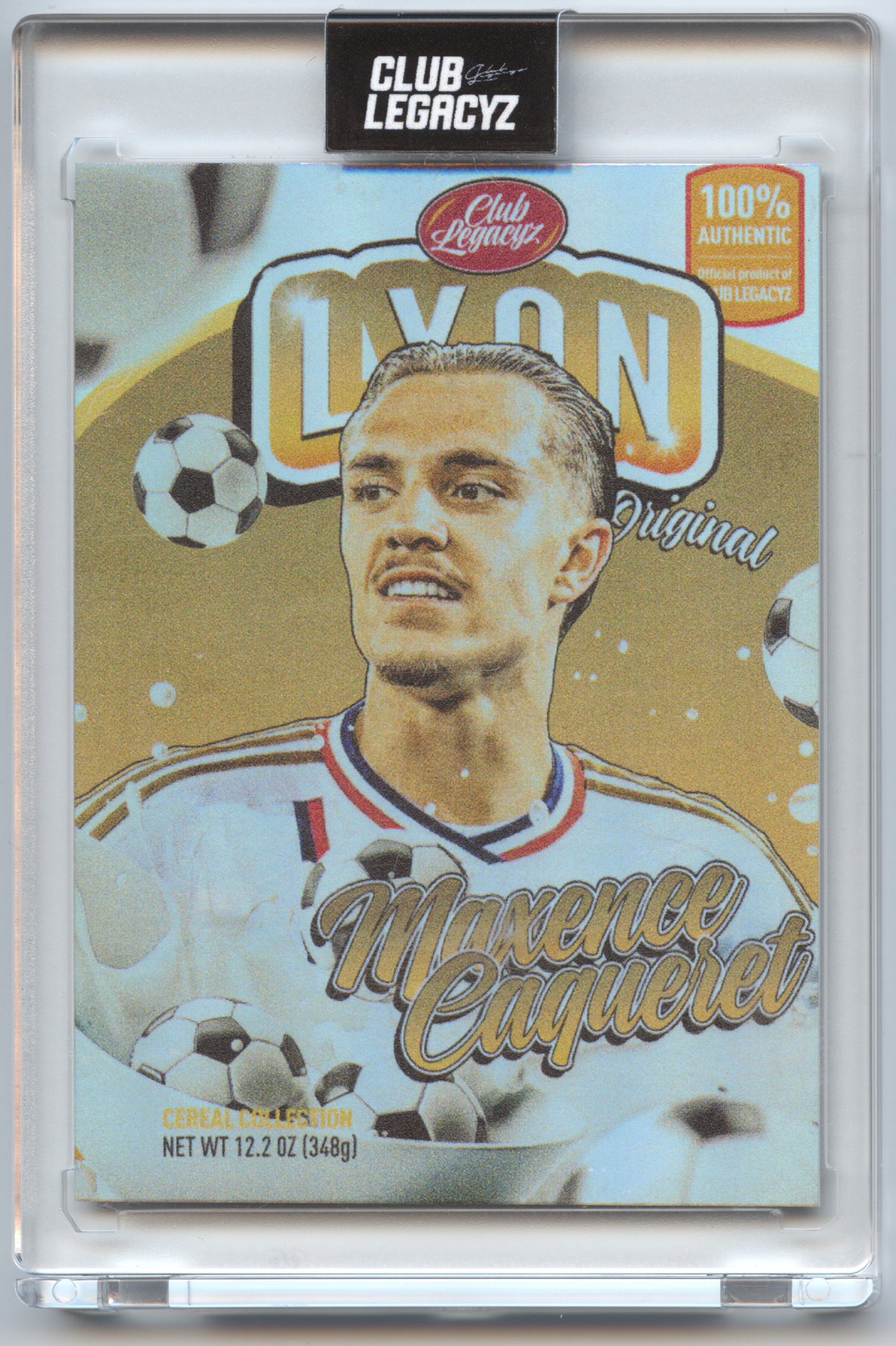 Fußball Maxence Caqueret - Club Legacyz 2025 - /100 - Lyon Trading Card Original