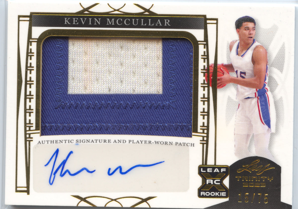 Basketball NBA Kevin McCullar Rookie - 2023 Leaf Trinity - Player Worn Auto Relic /75 #PA-KMC Trading Card Original