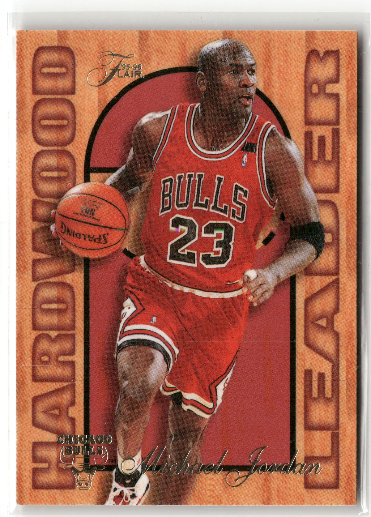 Basketball NBA Michael Jordan - 1995-96 Flair Hardwood Leaders - Chicago Bulls #4 of 27 Trading Card Original