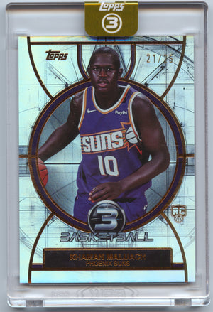 Basketball NBA Khaman Maluach Rookie - 2025-26 Topps 3 Basketball - Bronze /25 - Phoenix Suns #70 Trading Card Original