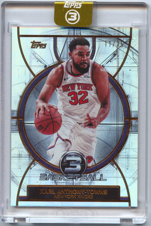 Basketball NBA Karl Anthony-Towns - 2025-26 Topps 3 Basketball - Bronze /29 - New York Knicks #56 Trading Card Original