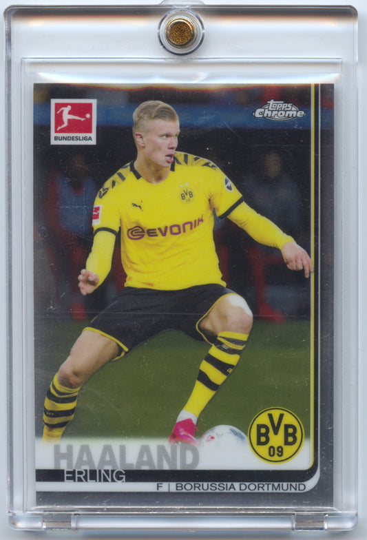 Fußball Erling Haaland Topps Chrome Bundesliga 2019-20 #72 Chrome Borussia Dortmund Trading Card Original